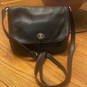 Coach Black Leather Crossbody Bag